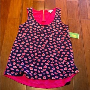New with tags Lilly Pulitzer “hart top printed”top